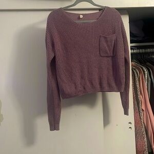 Lilac Knit cropped sweater